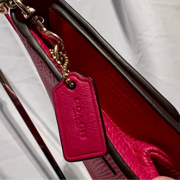Like 🆕! Coach Madison "Pink Ruby" Embossed Leather Box Shoulder Bag/Crossbody💗 - Picture 10 of 10